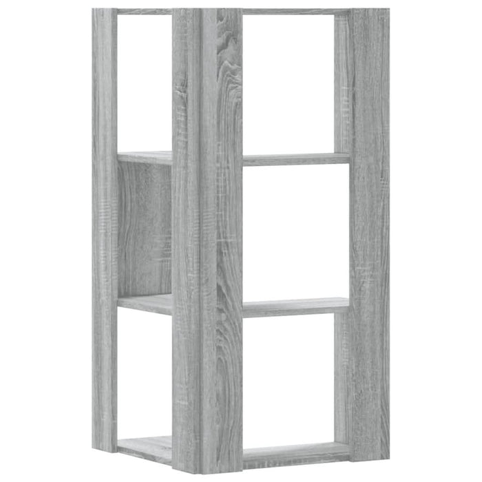 Bibliotecă cu 3 niveluri gri sonoma 50x50x102 cm lemn prelucrat - WALTI WALTI