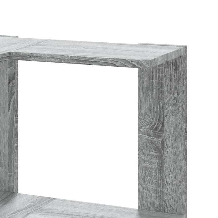 Bibliotecă cu 3 niveluri gri sonoma 50x50x102 cm lemn prelucrat - WALTI WALTI