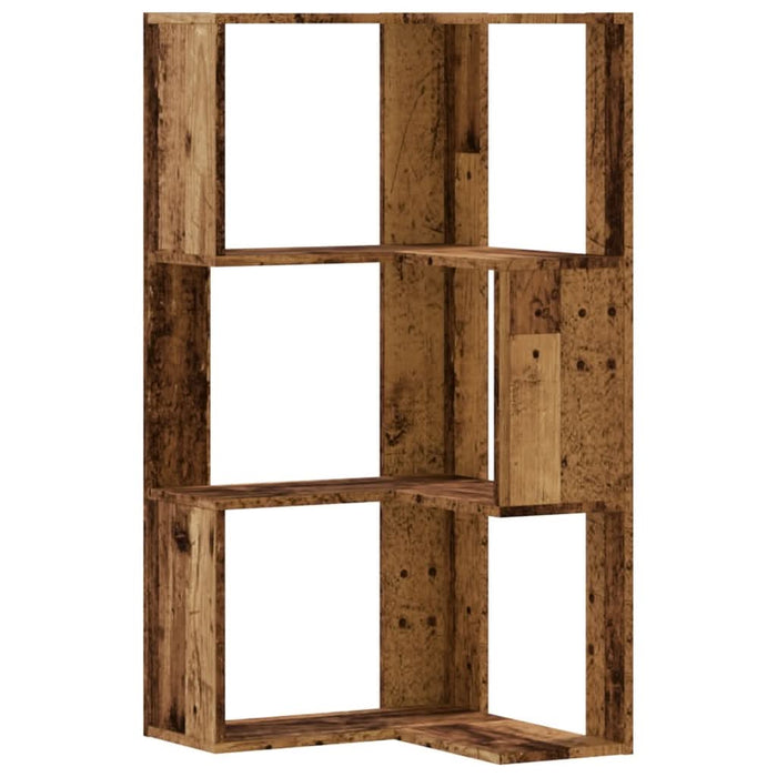 Bibliotecă 3 niveluri lemn vechi 50x50x102 cm lemn prelucrat - WALTI WALTI
