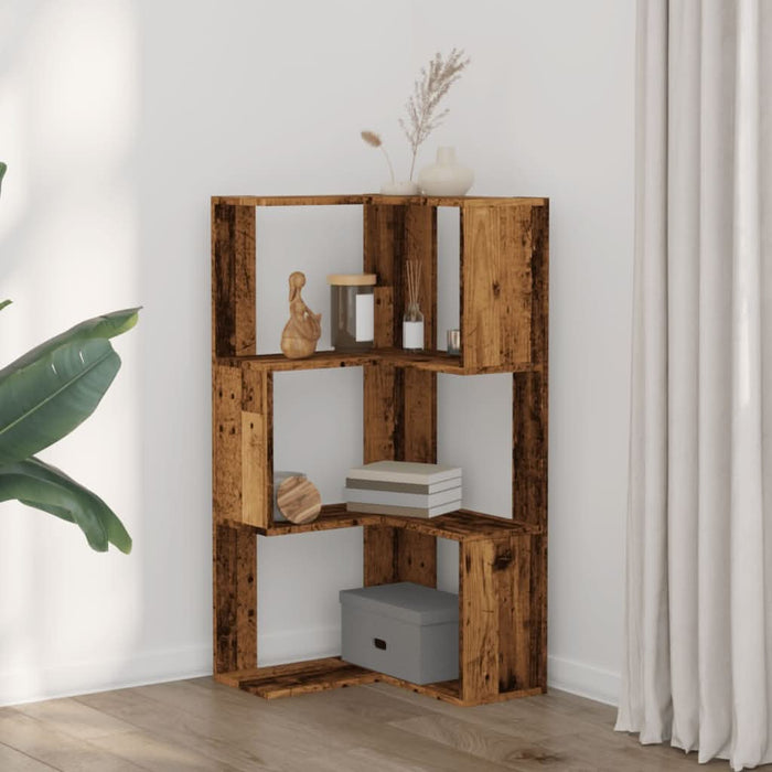 Bibliotecă 3 niveluri lemn vechi 50x50x102 cm lemn prelucrat - WALTI WALTI