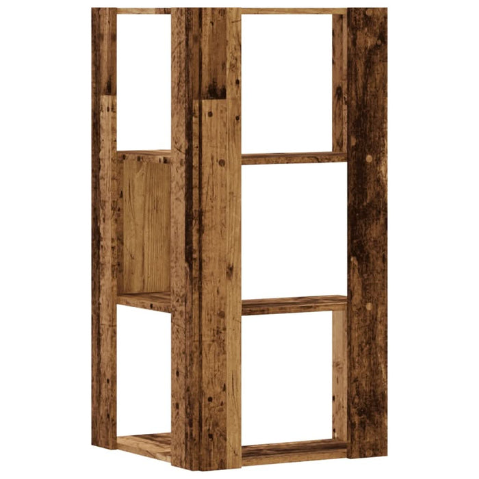 Bibliotecă 3 niveluri lemn vechi 50x50x102 cm lemn prelucrat - WALTI WALTI