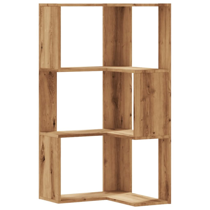 Bibliotecă 3 nivel stejar artizanal 50x50x102 cm lemn prelucrat - WALTI WALTI