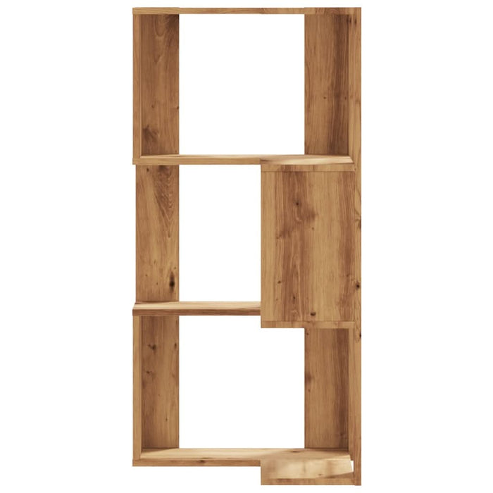 Bibliotecă 3 nivel stejar artizanal 50x50x102 cm lemn prelucrat - WALTI WALTI
