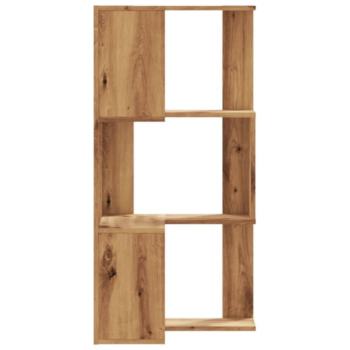 Bibliotecă 3 nivel stejar artizanal 50x50x102 cm lemn prelucrat - WALTI WALTI