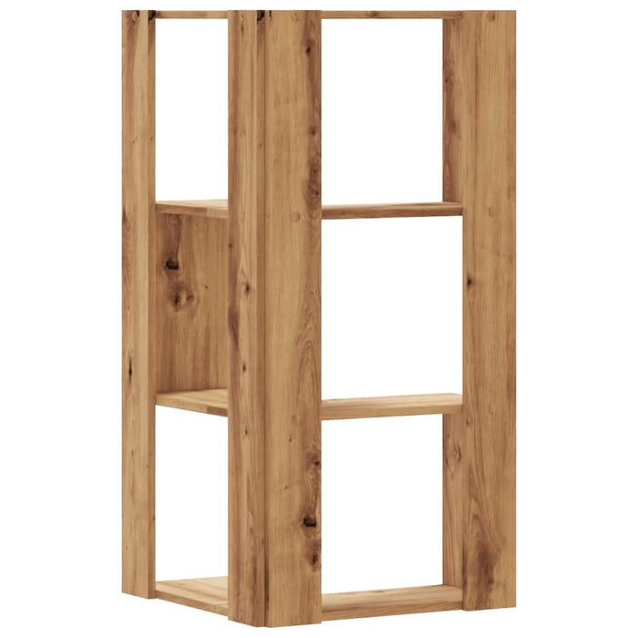 Bibliotecă 3 nivel stejar artizanal 50x50x102 cm lemn prelucrat - WALTI WALTI