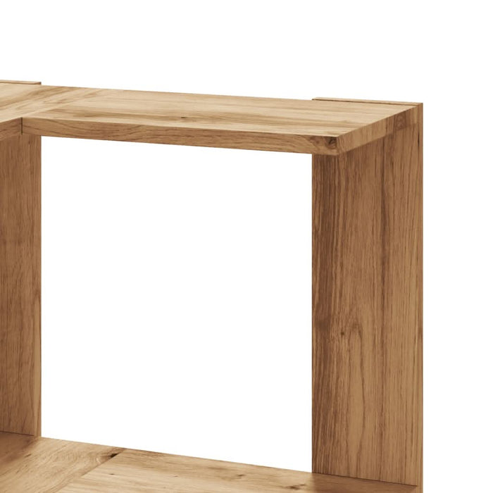 Bibliotecă 3 nivel stejar artizanal 50x50x102 cm lemn prelucrat - WALTI WALTI