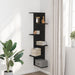 Raft colțar perete negru 36,5x36,5x140 cm lemn prelucrat - WALTI WALTI
