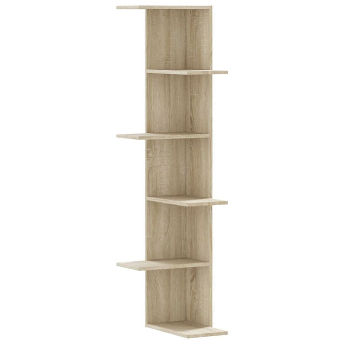 Raft colțar perete stejar sonoma 36,5x36,5x140cm lemn prelucrat - WALTI WALTI