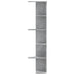 Raft colțar perete gri beton 36,5x36,5x140cm lemn prelucrat - WALTI WALTI
