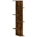 Raft colț perete stejar fumuriu 36,5x36,5x140cm lemn prelucrat - WALTI WALTI
