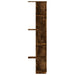 Raft colț perete stejar fumuriu 36,5x36,5x140cm lemn prelucrat - WALTI WALTI