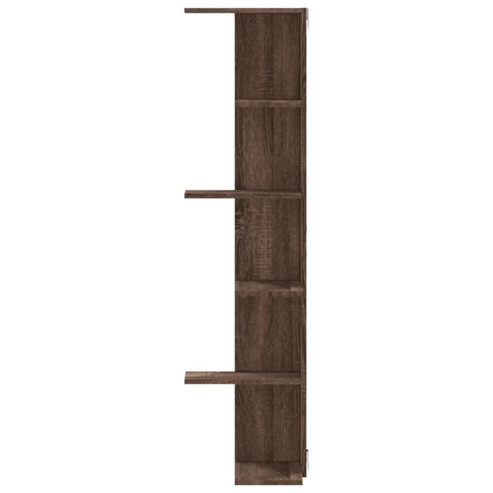 Raft colțar perete stejar maro 36,5x36,5x140cm lemn prelucrat - WALTI WALTI