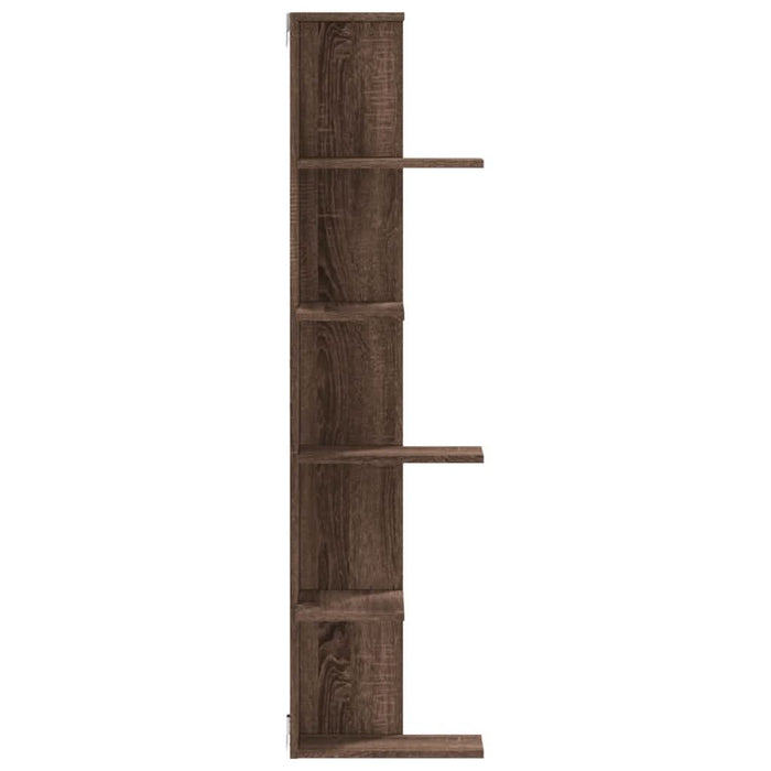 Raft colțar perete stejar maro 36,5x36,5x140cm lemn prelucrat - WALTI WALTI