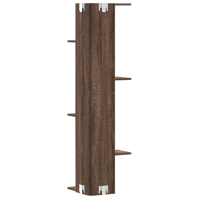 Raft colțar perete stejar maro 36,5x36,5x140cm lemn prelucrat - WALTI WALTI
