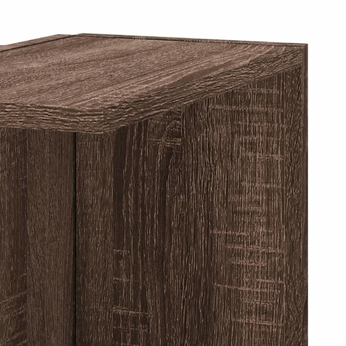 Raft colțar perete stejar maro 36,5x36,5x140cm lemn prelucrat - WALTI WALTI