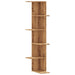 Raft colț perete stejar artizanal 36,5x36,5x140cm lemn compozit - WALTI WALTI