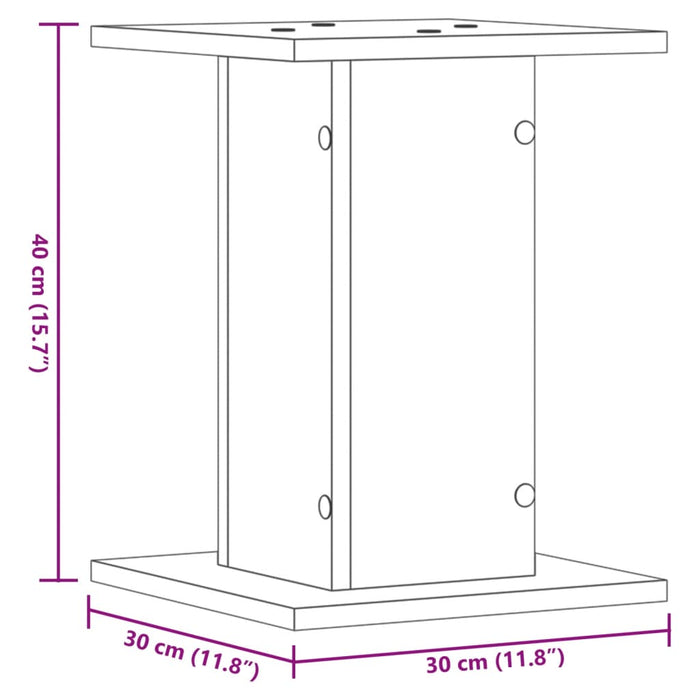 Suporturi difuzoare 2 buc lemn vechi 30x30x40 cm lemn prelucrat - WALTI WALTI