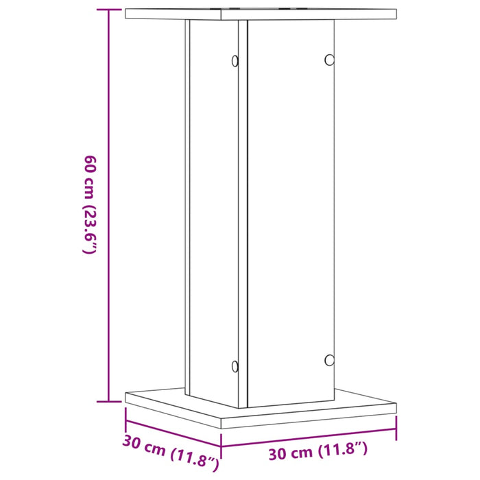 Suporturi difuzoare 2 buc gri sonoma 30x30x60 cm lemn prelucrat - WALTI WALTI