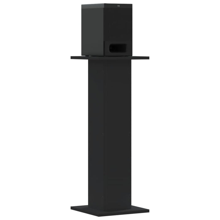 Noptiere, 2 buc., negru, 30x30x80 cm, lemn prelucrat WALTI