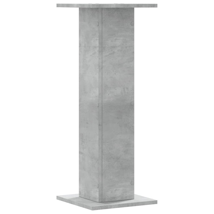 Noptiere, 2 buc., gri beton, 30x30x80 cm, lemn prelucrat WALTI