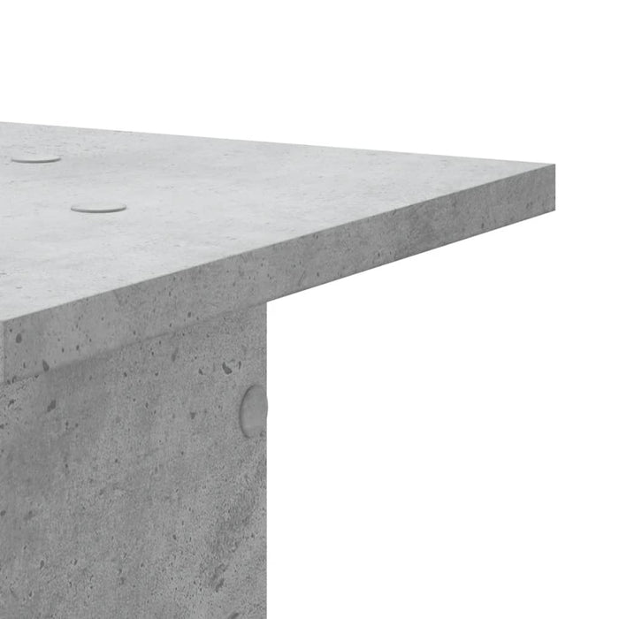 Noptiere, 2 buc., gri beton, 30x30x80 cm, lemn prelucrat WALTI