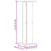 Suporturi difuzoare, 2 buc., alb, 30x30x95 cm, lemn prelucrat - WALTI WALTI
