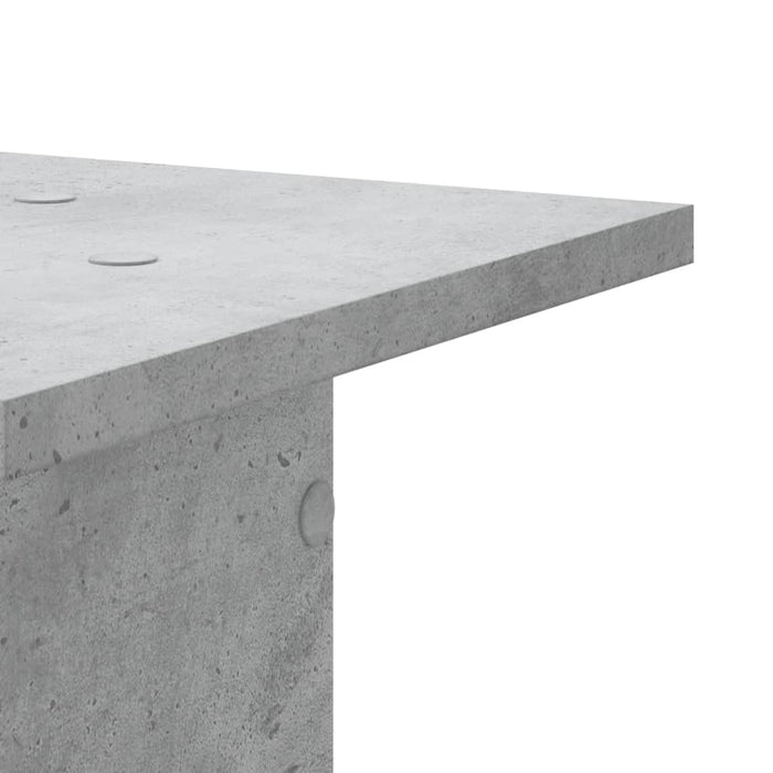 Noptiere, 2 buc., gri beton, 30x30x95 cm, lemn prelucrat WALTI