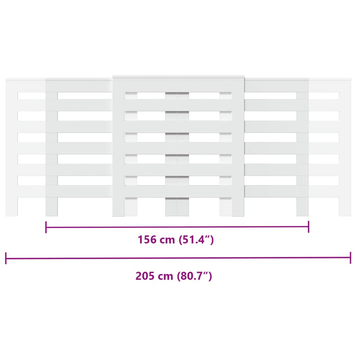 Mască pentru calorifer, alb, 205x21,5x83,5 cm, lemn prelucrat - WALTI WALTI