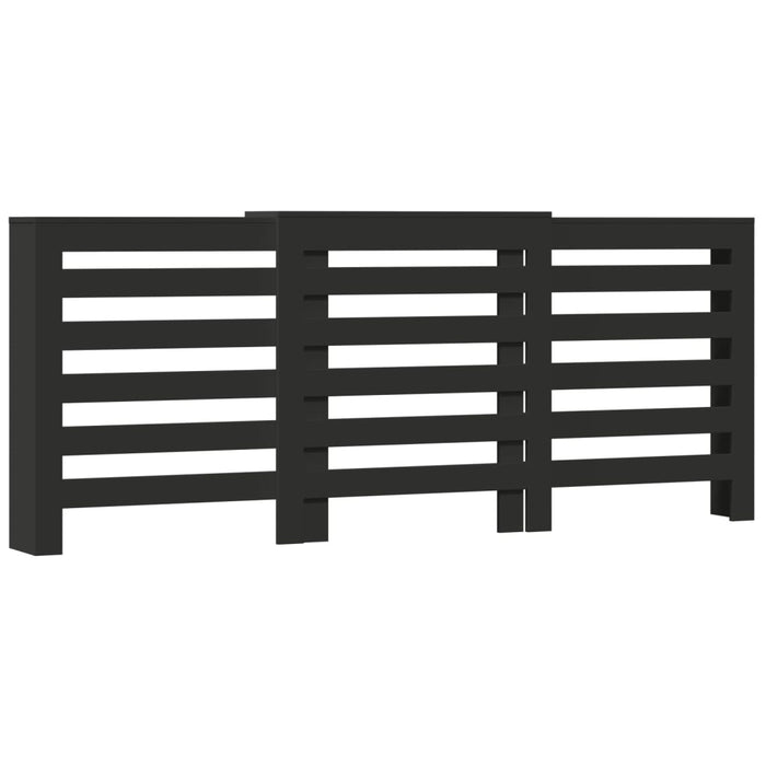 Mască pentru calorifer, negru, 205x21,5x83,5 cm, lemn prelucrat - WALTI WALTI