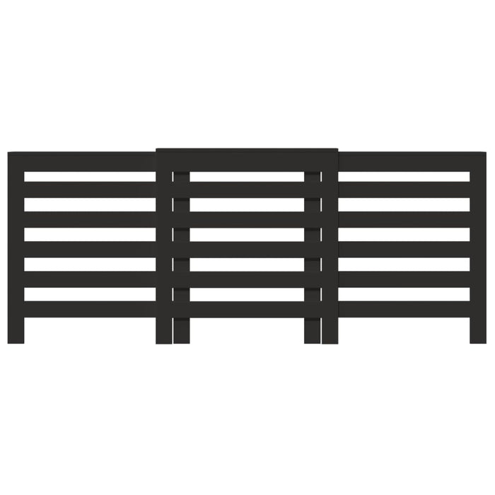 Mască pentru calorifer, negru, 205x21,5x83,5 cm, lemn prelucrat - WALTI WALTI