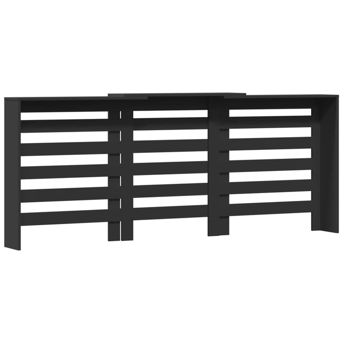 Mască pentru calorifer, negru, 205x21,5x83,5 cm, lemn prelucrat - WALTI WALTI