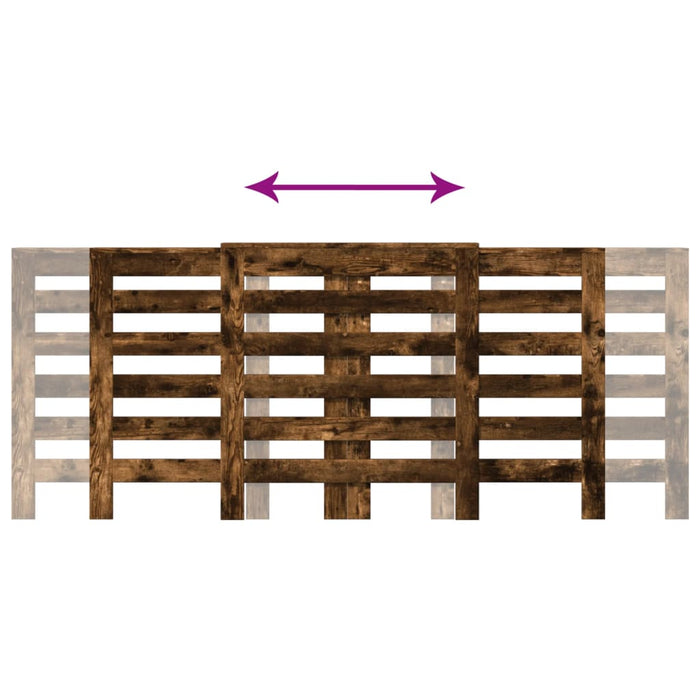 Mască pentru calorifer stejar fumuriu 205x21,5x83,5 cm lemn - WALTI WALTI