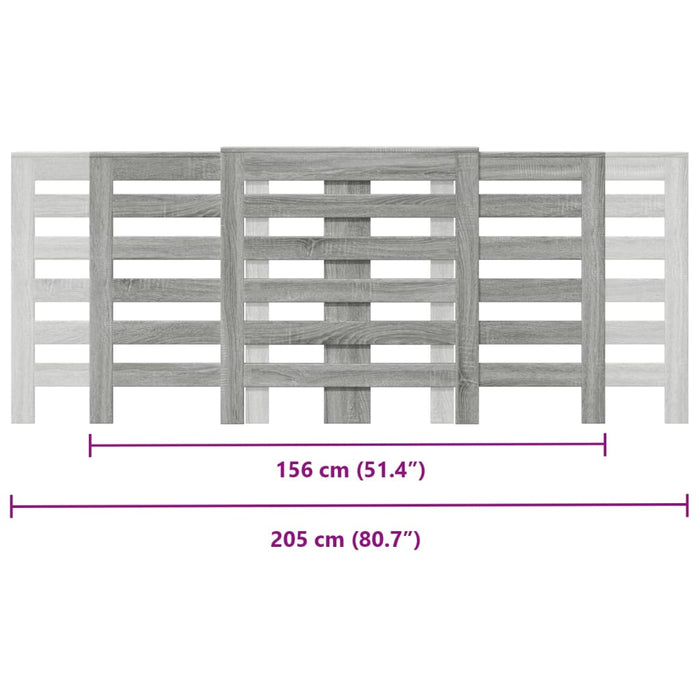 Mască pentru calorifer sonoma gri 205x21,5x83,5 cm lemn - WALTI WALTI