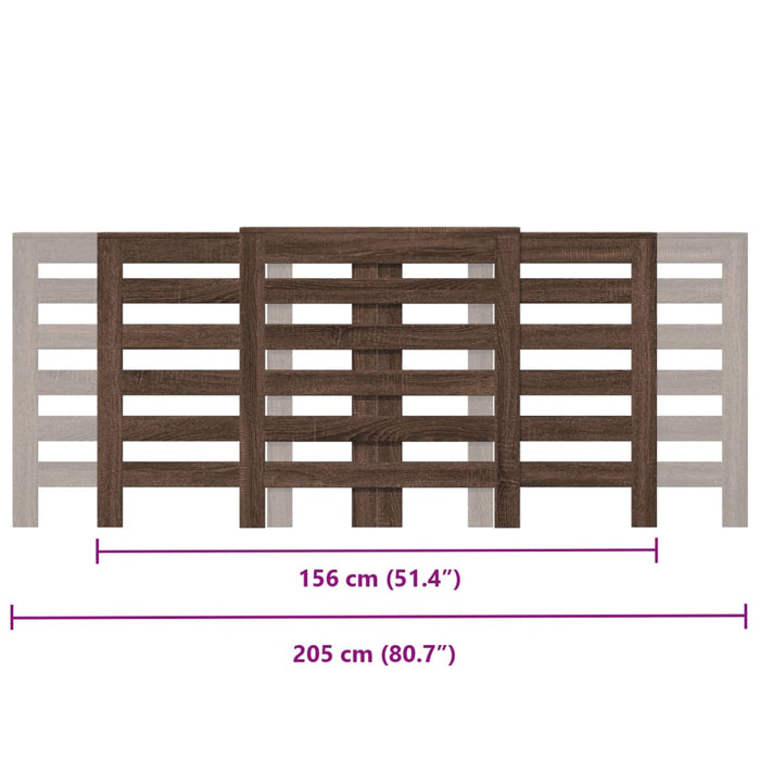 Mască pentru calorifer stejar maro 205x21,5x83,5 cm lemn - WALTI WALTI