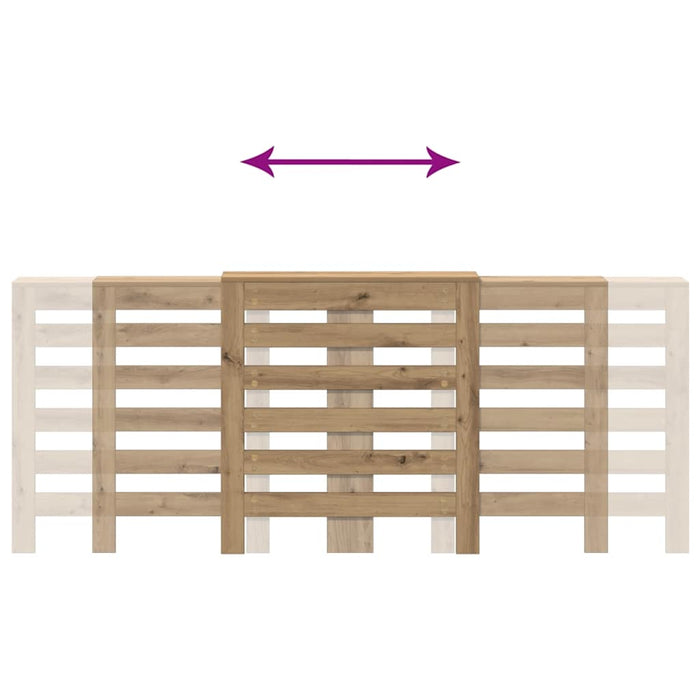 Mască pentru calorifer stejar artizanal 205x21,5x83,5 cm lemn - WALTI WALTI