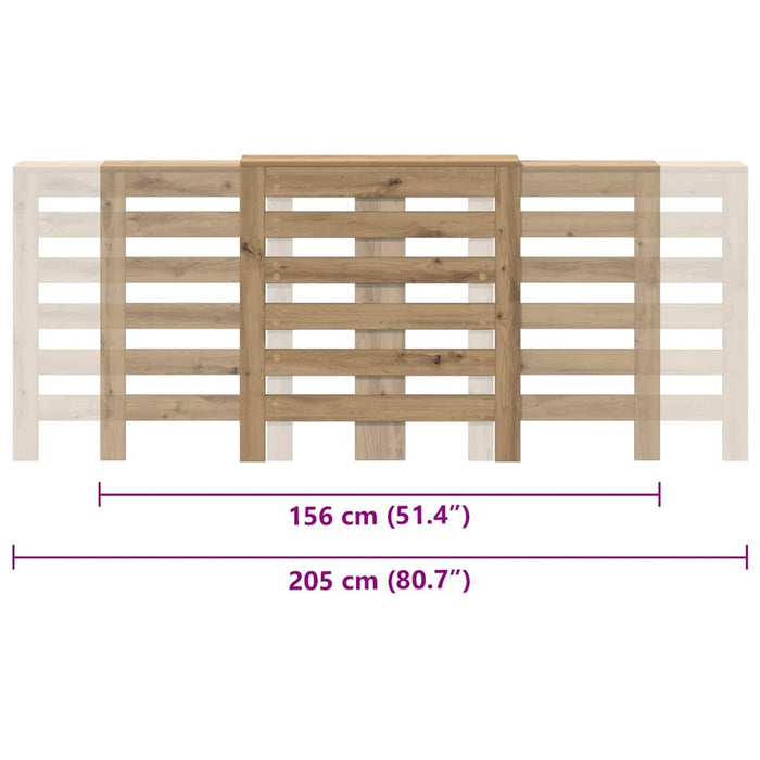 Mască pentru calorifer stejar artizanal 205x21,5x83,5 cm lemn - WALTI WALTI