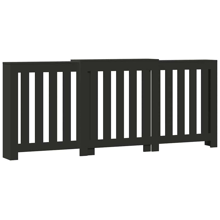 Mască pentru calorifer, negru, 205x21,5x83,5 cm, lemn prelucrat - WALTI WALTI