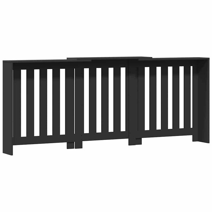 Mască pentru calorifer, negru, 205x21,5x83,5 cm, lemn prelucrat - WALTI WALTI