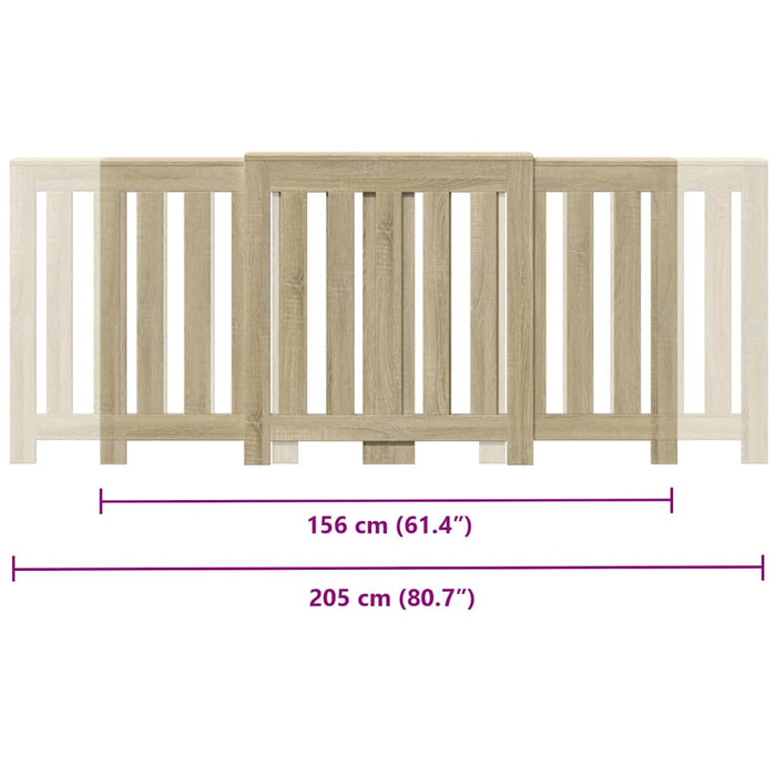 Mască pentru calorifer stejar sonoma 205x21,5x83,5 cm lemn - WALTI WALTI