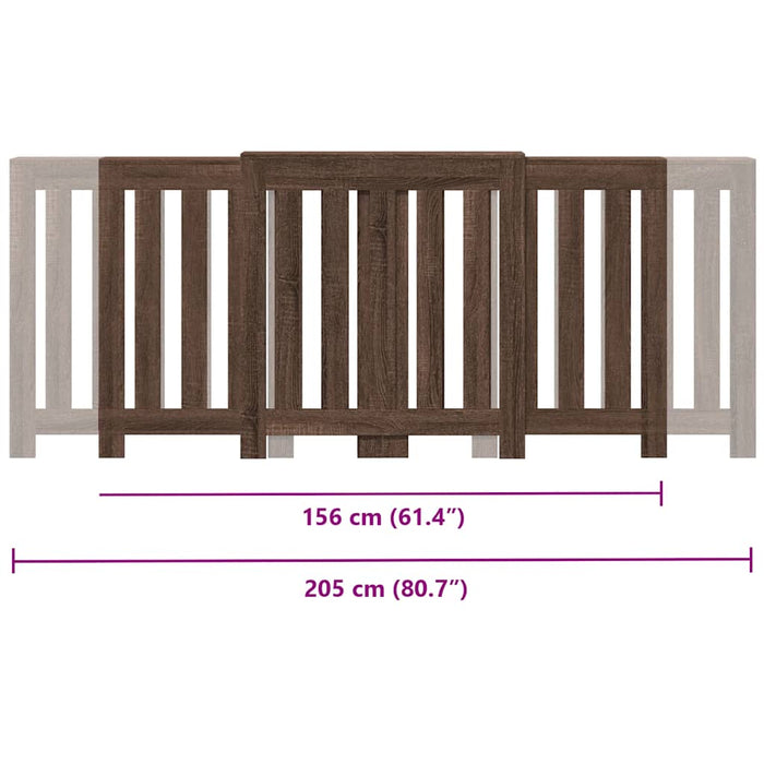 Mască pentru calorifer stejar maro 205x21,5x83,5 cm lemn - WALTI WALTI