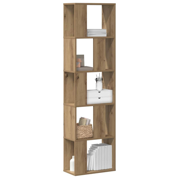 Bibliotecă 5 niveluri stejar artizanal 45x23,5x162,5 cm lemn - WALTI WALTI