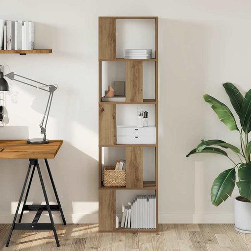 Bibliotecă 5 niveluri stejar artizanal 45x23,5x162,5 cm lemn - WALTI WALTI