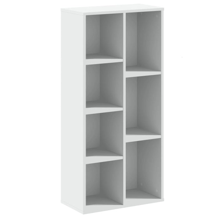 Bibliotecă, alb, 50x25x105 cm, lemn prelucrat - WALTI WALTI