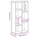 Bibliotecă, stejar artizanal, 50x25x105 cm, lemn prelucrat - WALTI WALTI