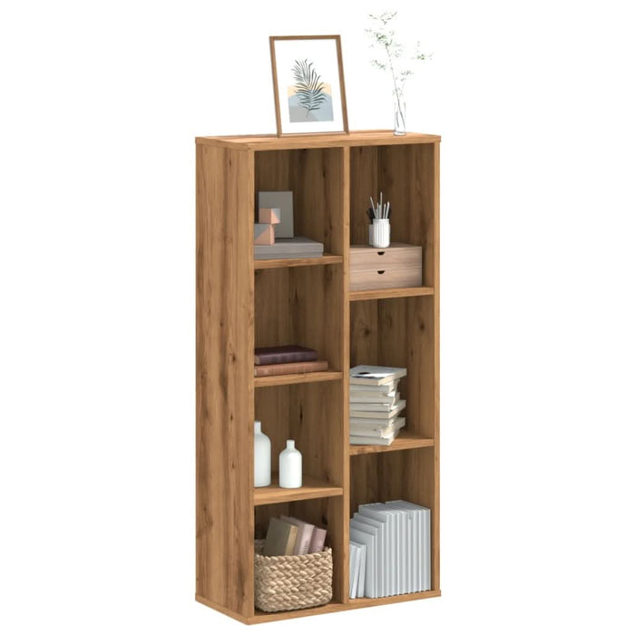 Bibliotecă, stejar artizanal, 50x25x105 cm, lemn prelucrat - WALTI WALTI