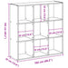 Bibliotecă, alb, 102x32x102 cm, lemn prelucrat - WALTI WALTI