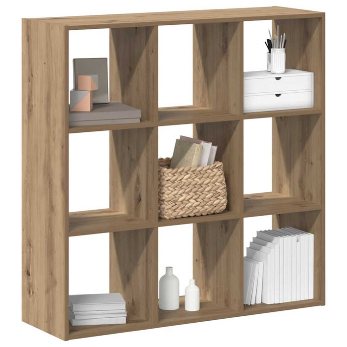 Bibliotecă, stejar artizanal, 102x32x102 cm, lemn prelucrat - WALTI WALTI