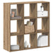 Bibliotecă, stejar artizanal, 102x32x102 cm, lemn prelucrat - WALTI WALTI