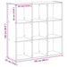 Bibliotecă, stejar artizanal, 102x32x102 cm, lemn prelucrat - WALTI WALTI