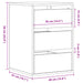 Dulap colț cu sertare gri beton 40x41x58 cm lemn prelucrat - WALTI WALTI